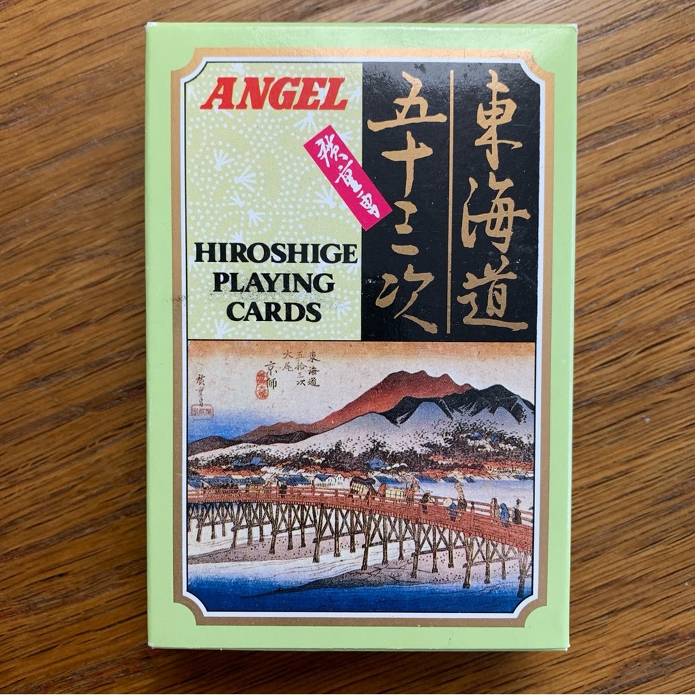 Vintage Playing Cards Hiroshige Japanese Ukiyoe Landscape Print Tokaido Rd Angel